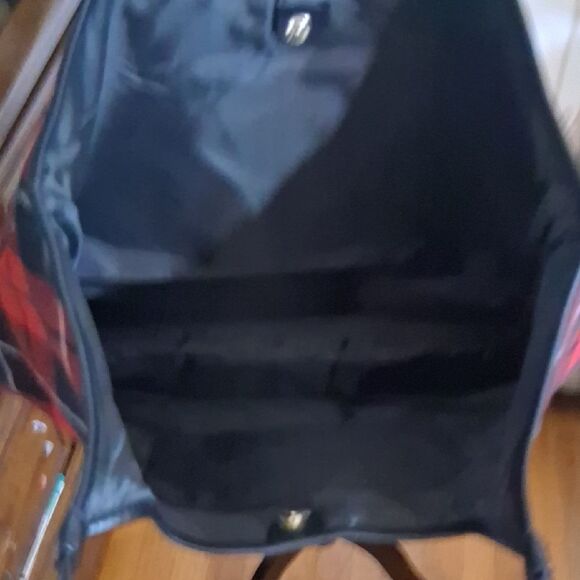 Victoria's Secret Red and Black Plaid Tote Bag - Picture 3 of 3